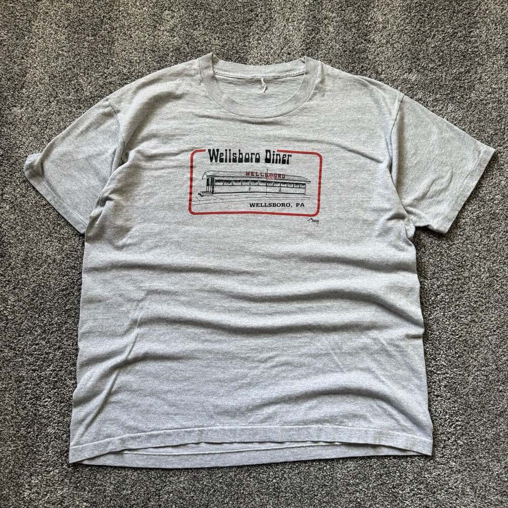 Vintage Wellsboro Diner Wellsboro PA Mountain Graphics Heather Gray Graphic T Sh